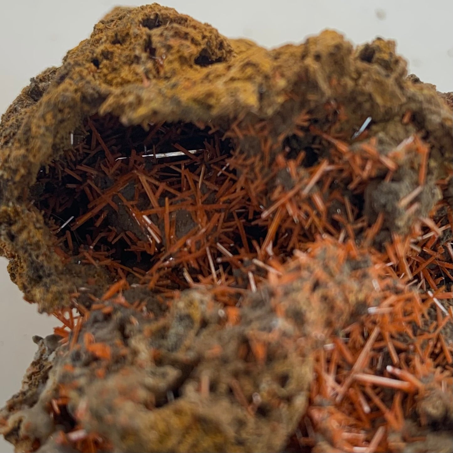 Crocoite - Red Lead Mine, Tasmania, Australia