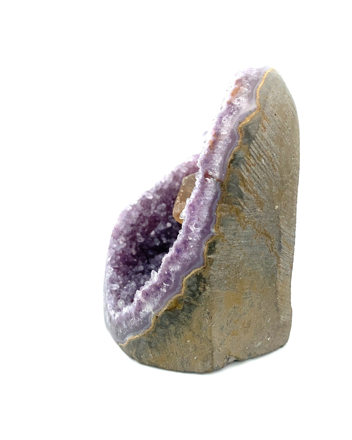 Purple Amethyst w Golden Calcite Freeform - Artigas, Uruguay