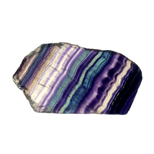 High Quality Polished Rainbow Fluorite Slice