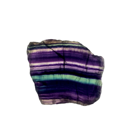 High Quality Polished Rainbow Fluorite Slice