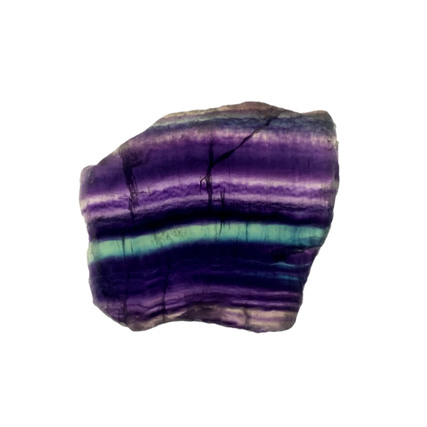 High Quality Polished Rainbow Fluorite Slice