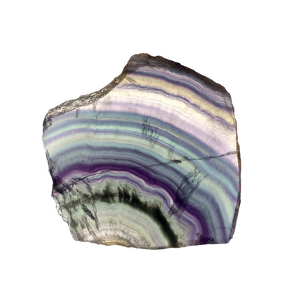 High Quality Polished Rainbow Fluorite Slice