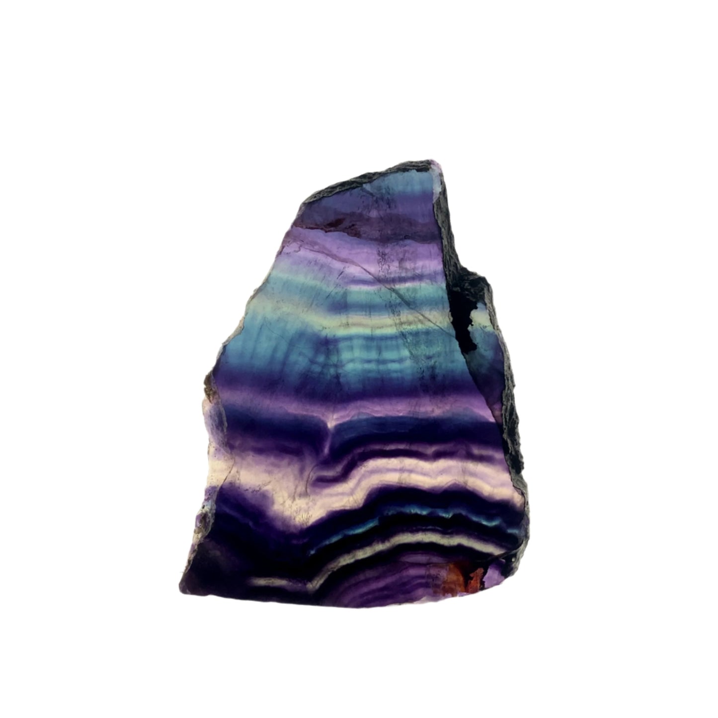 High Quality Polished Rainbow Fluorite Slice