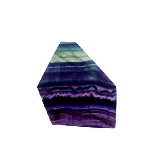 High Quality Polished Rainbow Fluorite Slice