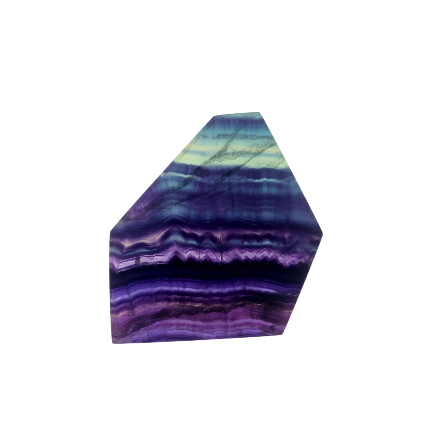 High Quality Polished Rainbow Fluorite Slice