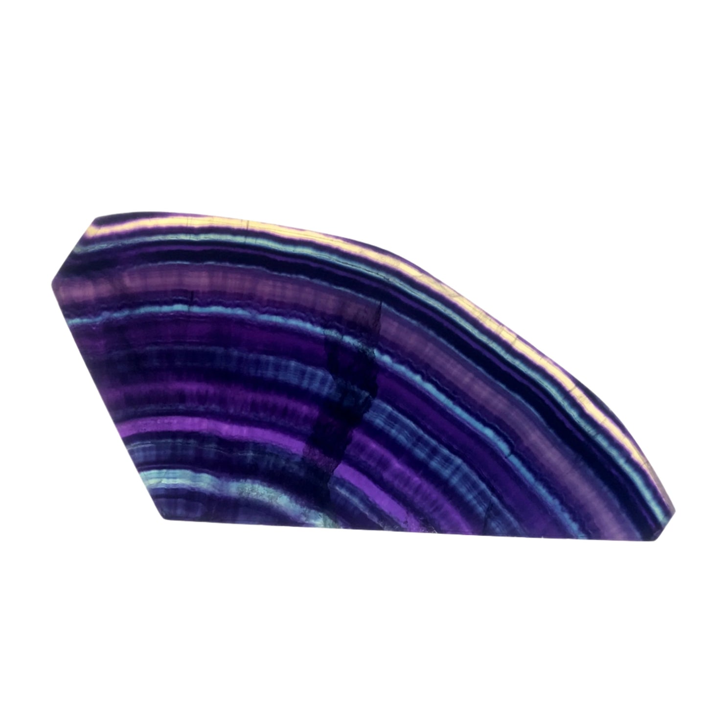 High Quality Polished Rainbow Fluorite Slice