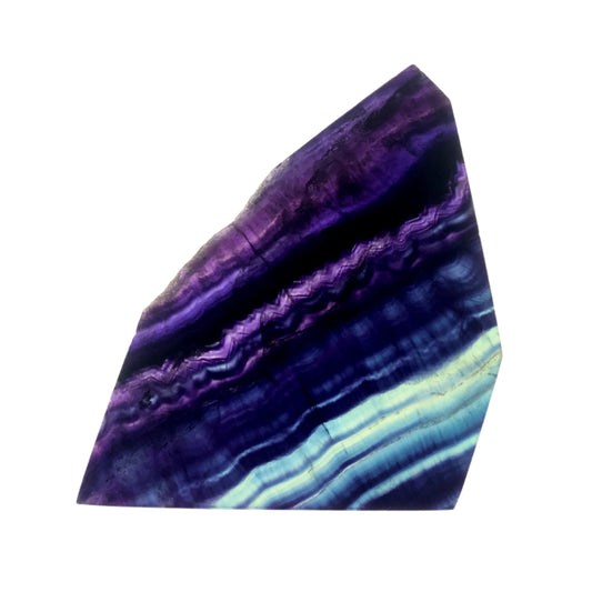 High Quality Polished Rainbow Fluorite Slice