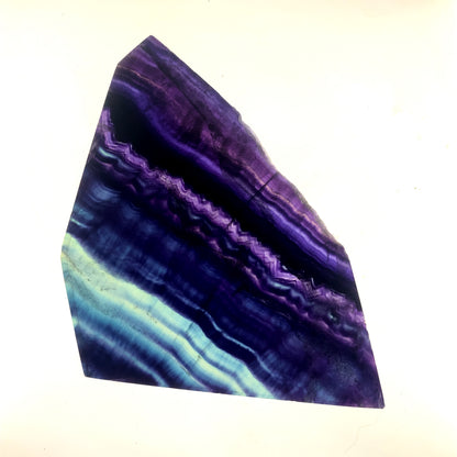 High Quality Polished Rainbow Fluorite Slice