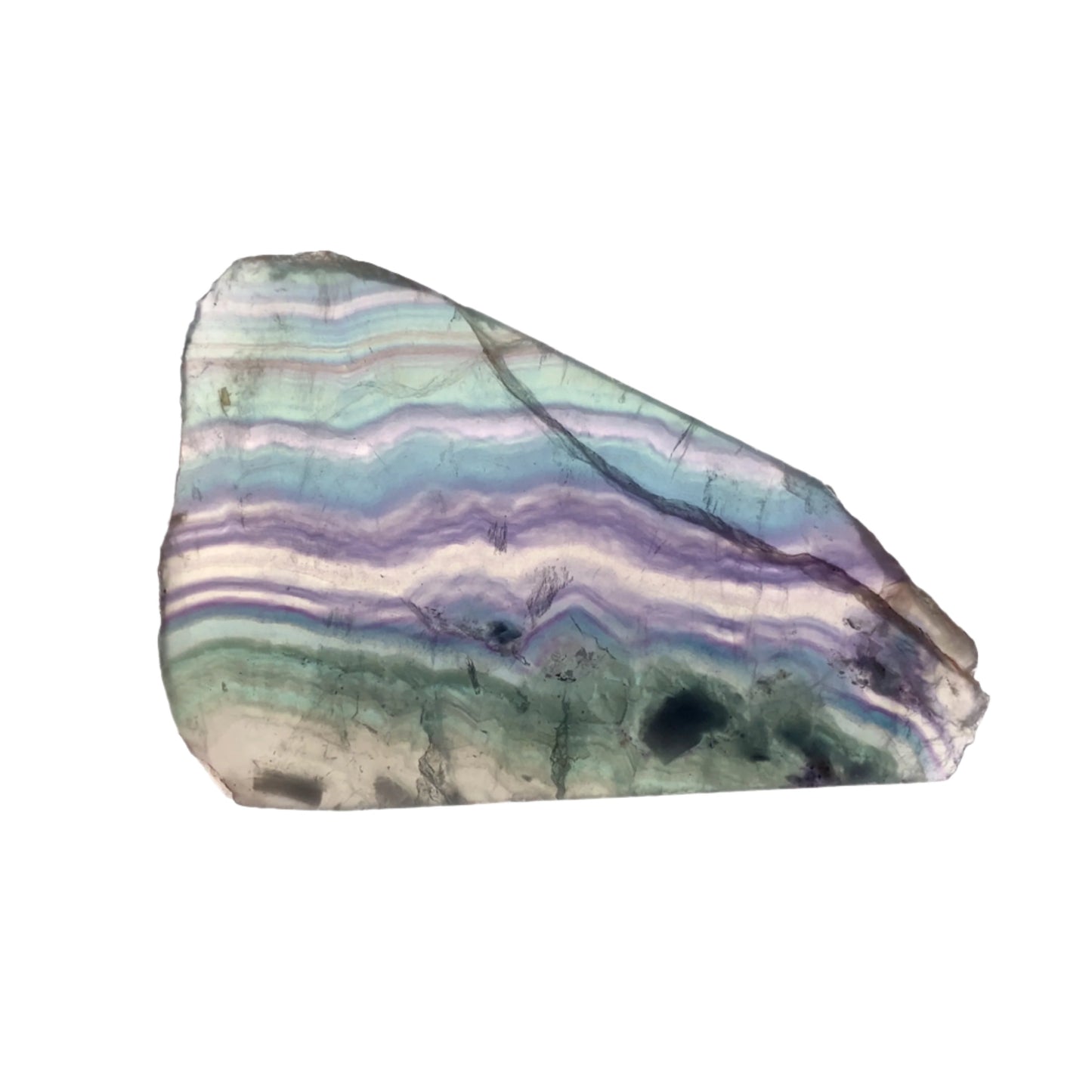 High Quality Polished Rainbow Fluorite Slice