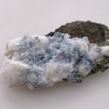 Zeolite var. Okenite w/ Blue Chalcedony - Maharashtra, India