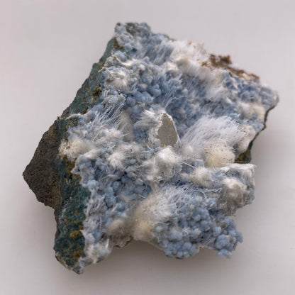 Zeolite var. Okenite w/ Blue Chalcedony - Maharashtra, India