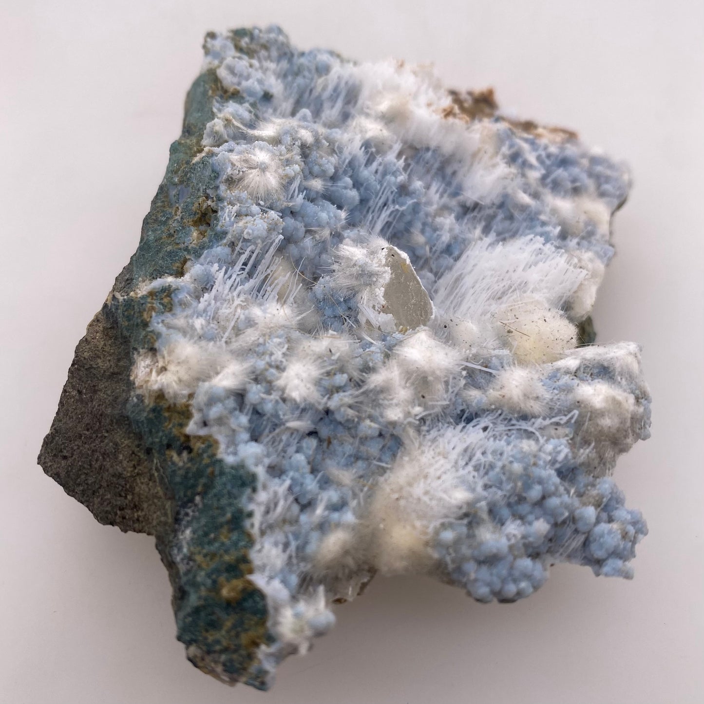 Zeolite var. Okenite w/ Blue Chalcedony - Maharashtra, India