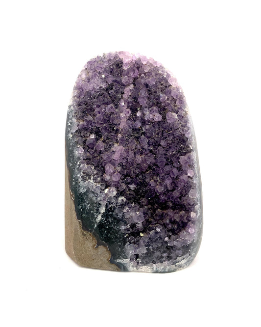 Purple Amethyst Freeform Cutbase - Artigas, Uruguay