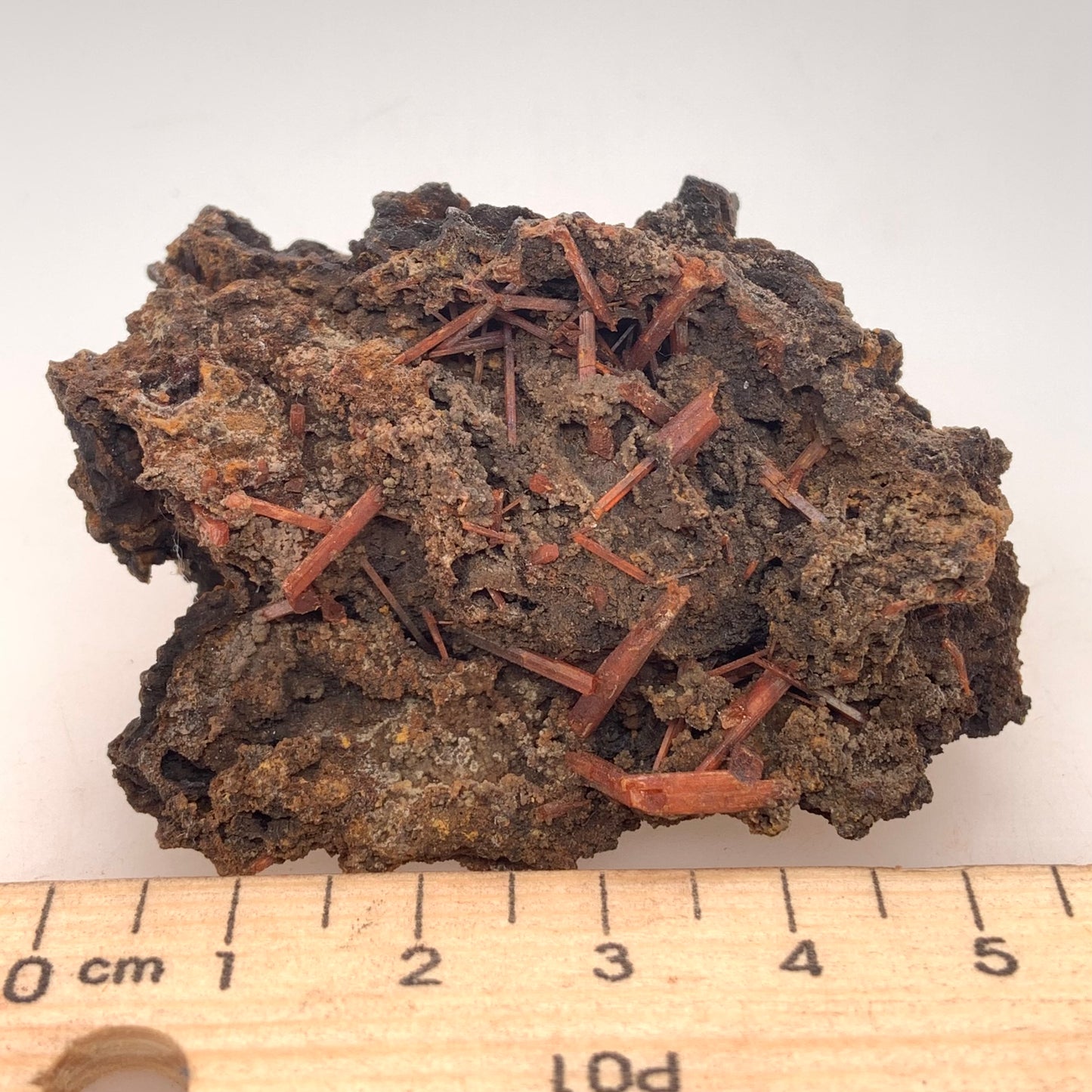 Crocoite - Red Lead Mine, Tasmania, Australia