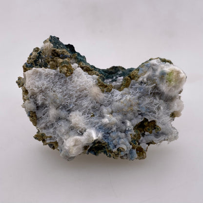 Zeolite var. Okenite w/ Blue Chalcedony - Maharashtra, India