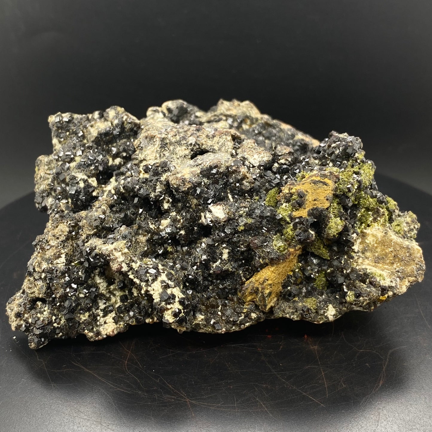 Melanite Garnet w/ Epidote from Vera Cruz, Mexico