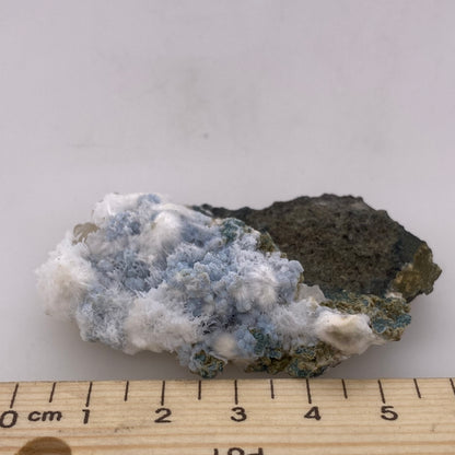 Zeolite var. Okenite w/ Blue Chalcedony - Maharashtra, India