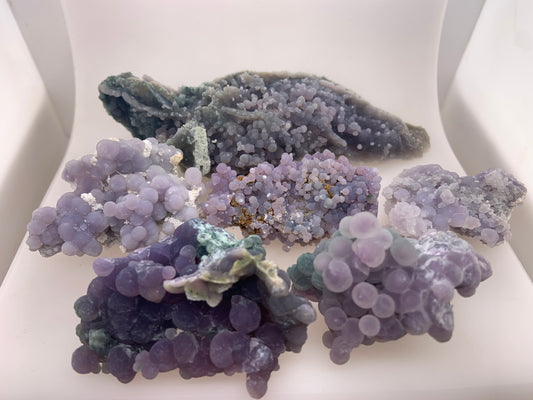 6 pcs Grape Amethyst/Agate From West Sulawesi Indonesia