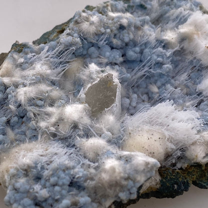 Zeolite var. Okenite w/ Blue Chalcedony - Maharashtra, India