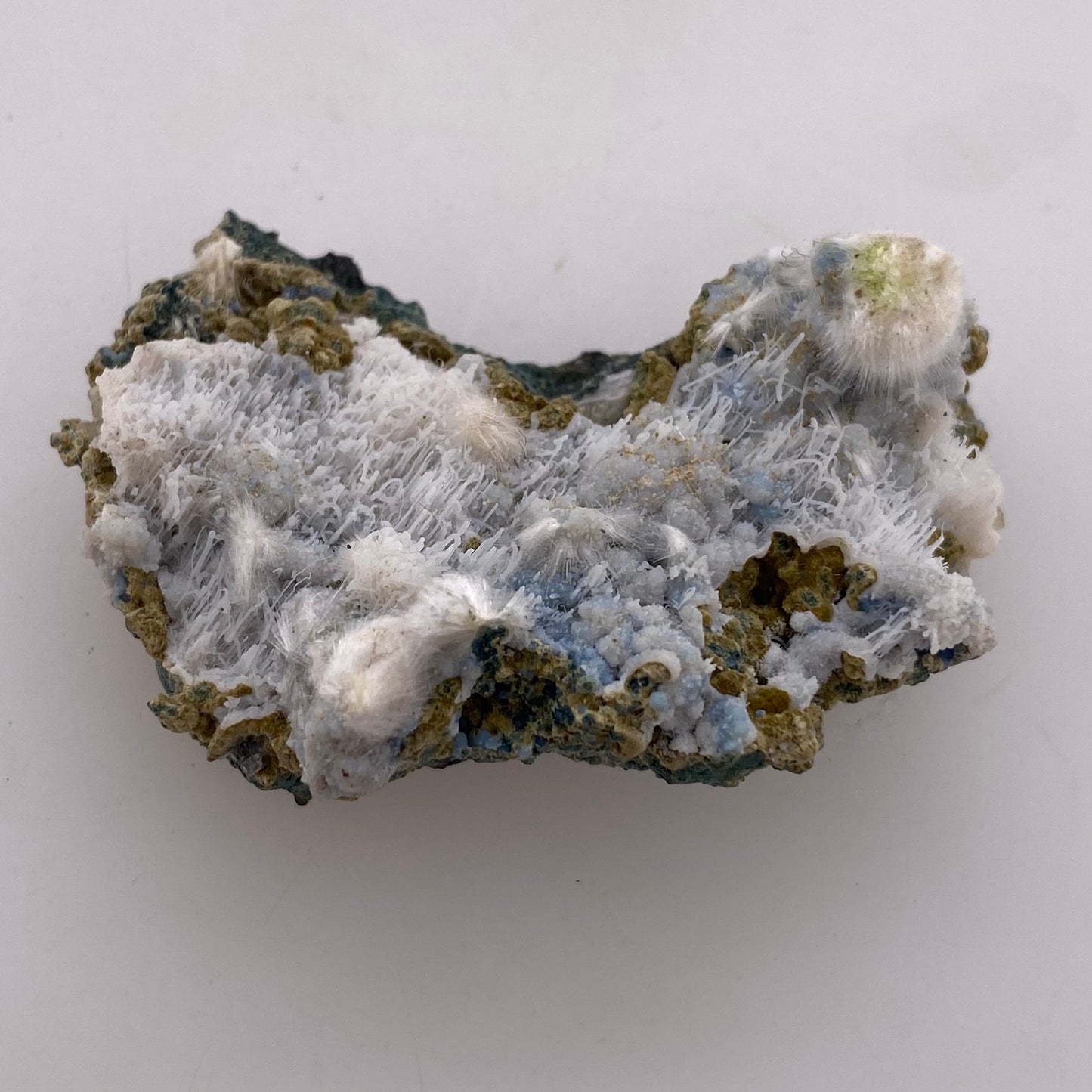 Zeolite var. Okenite w/ Blue Chalcedony - Maharashtra, India