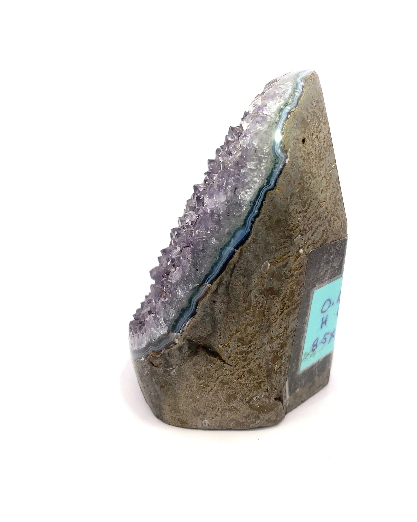 Purple Grey Amethyst Freeform Cutbase - Artigas, Uruguay