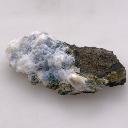 Zeolite var. Okenite w/ Blue Chalcedony - Maharashtra, India