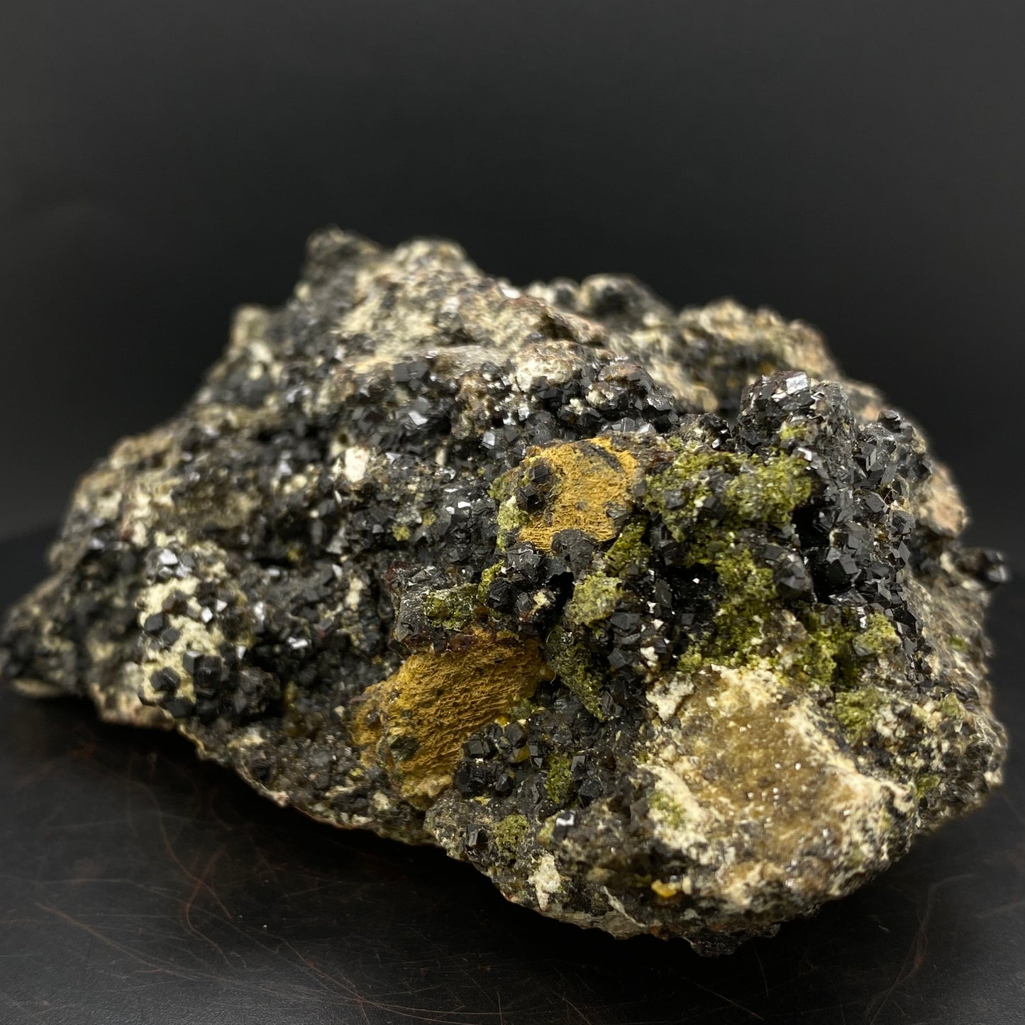 Melanite Garnet w/ Epidote from Vera Cruz, Mexico