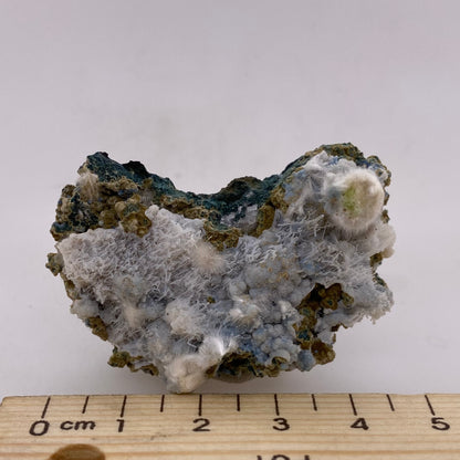 Zeolite var. Okenite w/ Blue Chalcedony - Maharashtra, India