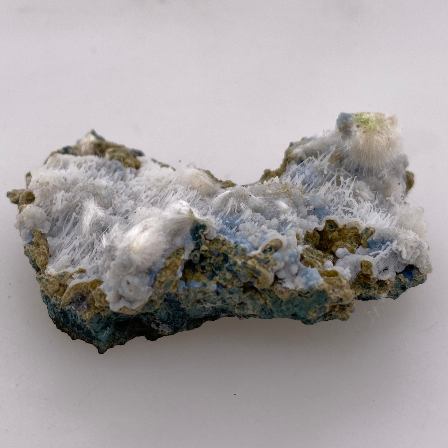 Zeolite var. Okenite w/ Blue Chalcedony - Maharashtra, India