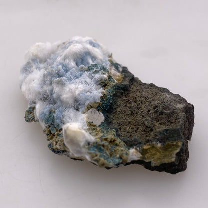 Zeolite var. Okenite w/ Blue Chalcedony - Maharashtra, India