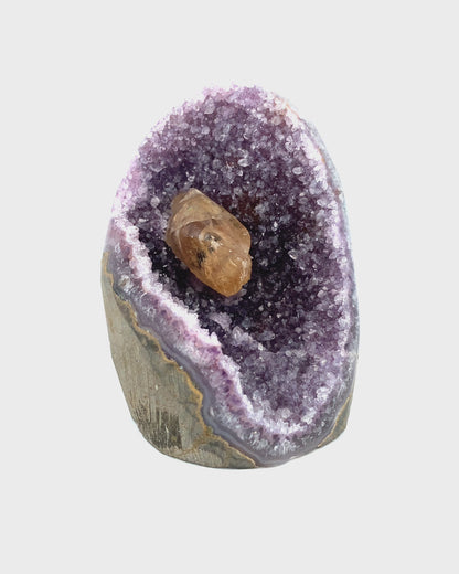 Purple Amethyst w Golden Calcite Freeform - Artigas, Uruguay